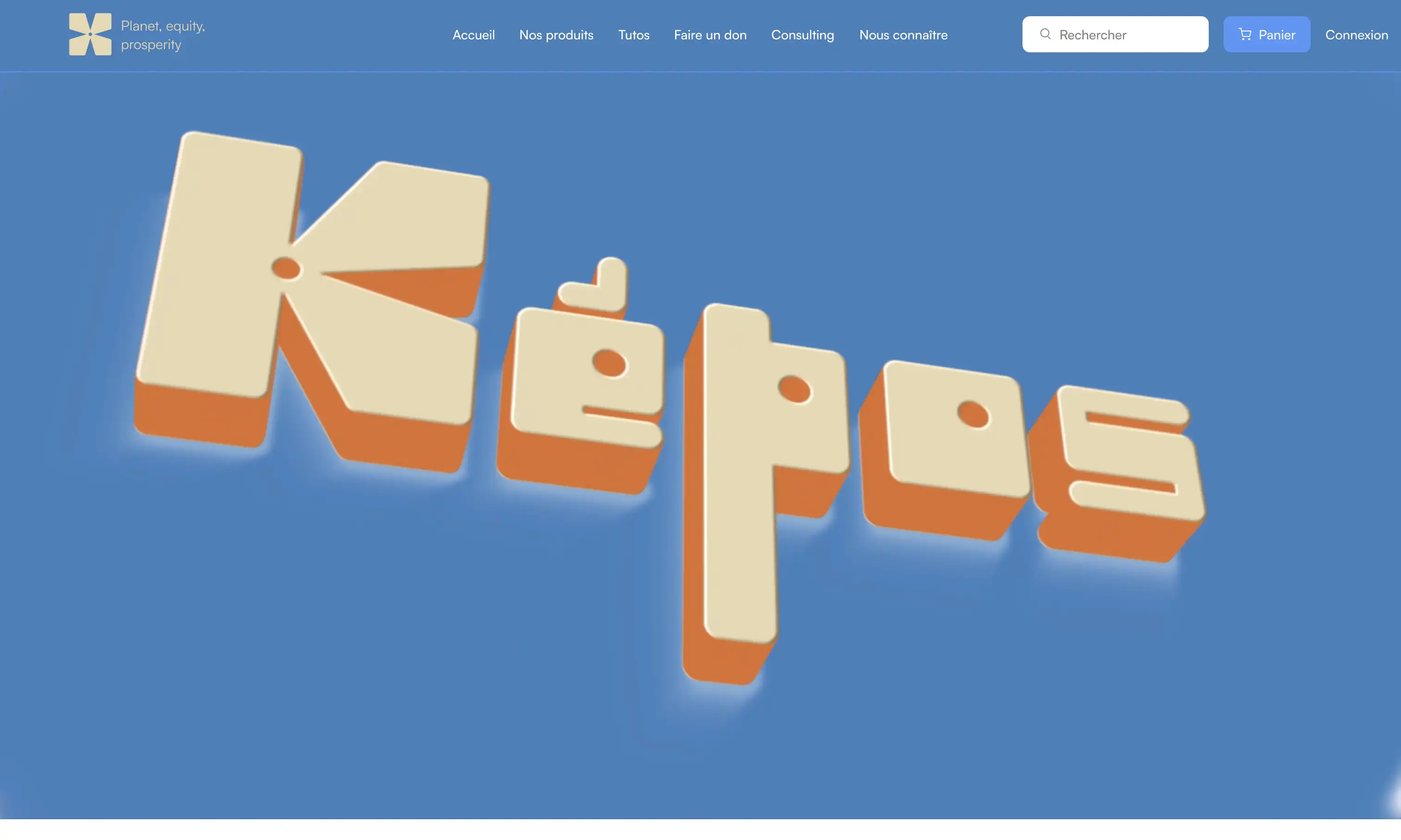 Exemple de page du site web Képos